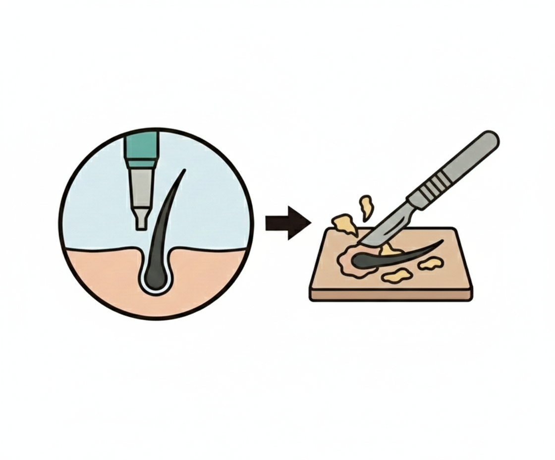 グラフト採取・トリミング